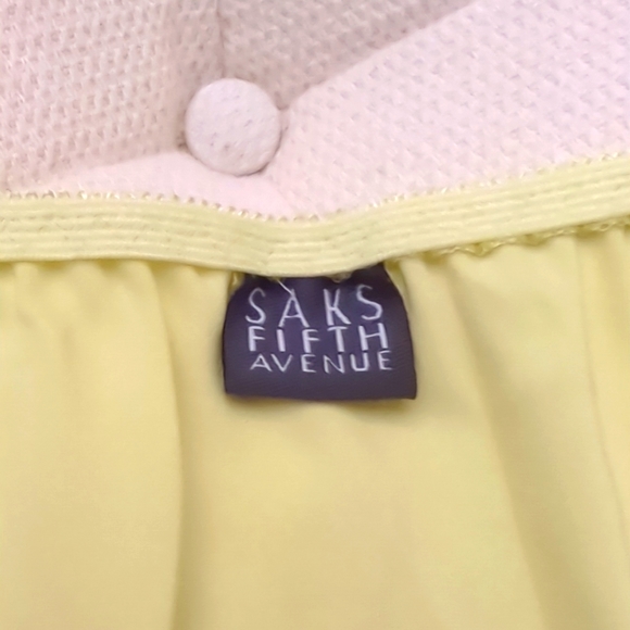 Saks Fifth Avenue silk slip w/ lace - Picture 3 of 4